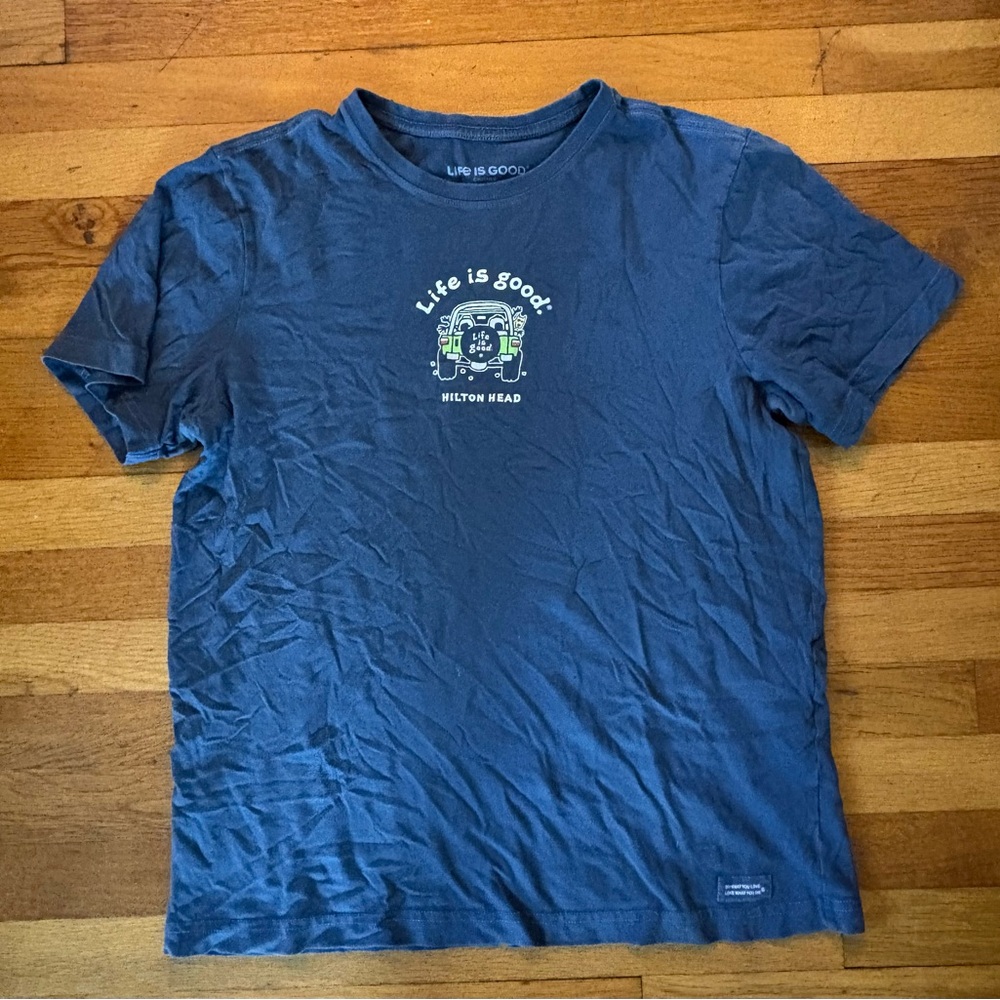 Life Is Good Blue Short Sleeve Tee